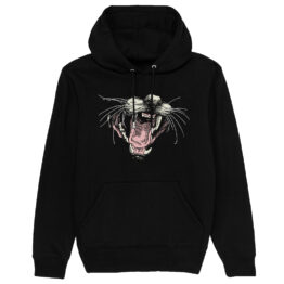 FELPA CAPPUCCIO - BARED TEETH MONDAY CAT nera