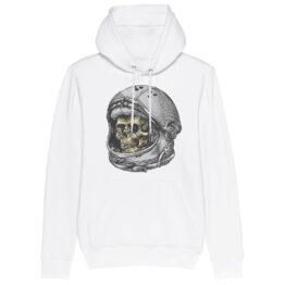 FELPA CAPPUCCIO - SPACEMAN bianca