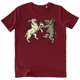 T-SHIRT UNISEX - AMICUS OMNIBUS burgundy