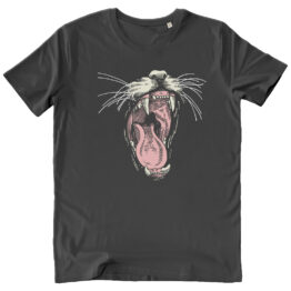 T-SHIRT UNISEX - BARED TEETH MONDAY TIGER antracite