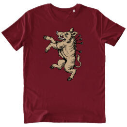 T-SHIRT UNISEX - CINGHIALE burgundy