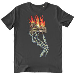 T-SHIRT UNISEX - ROMA BRUCIA antracite