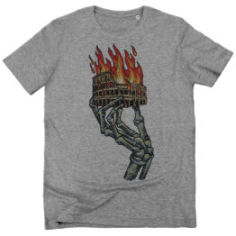 T-SHIRT UNISEX - ROMA BRUCIA heather-grey