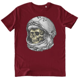T-SHIRT UNISEX - SPACEMAN burgundy