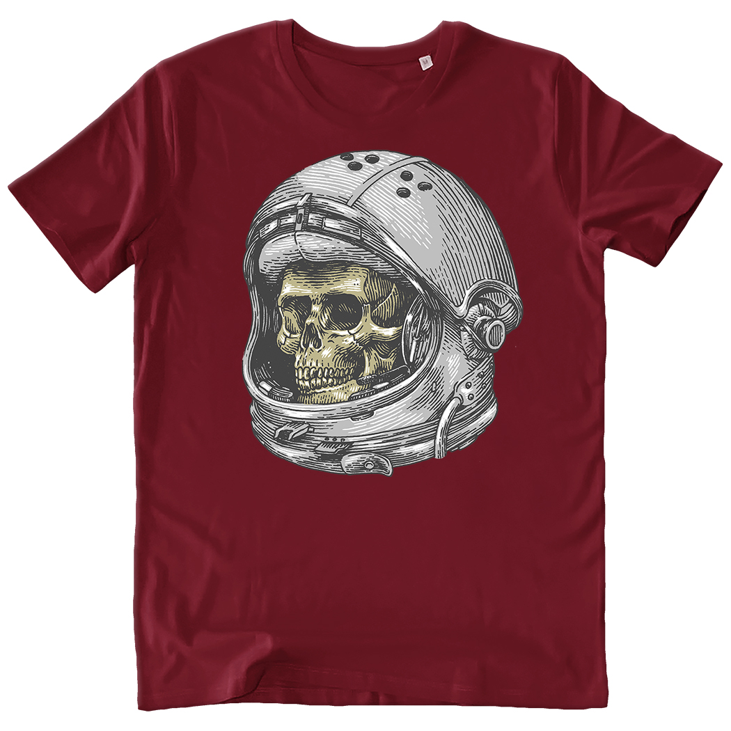 T-SHIRT UNISEX - SPACEMAN burgundy